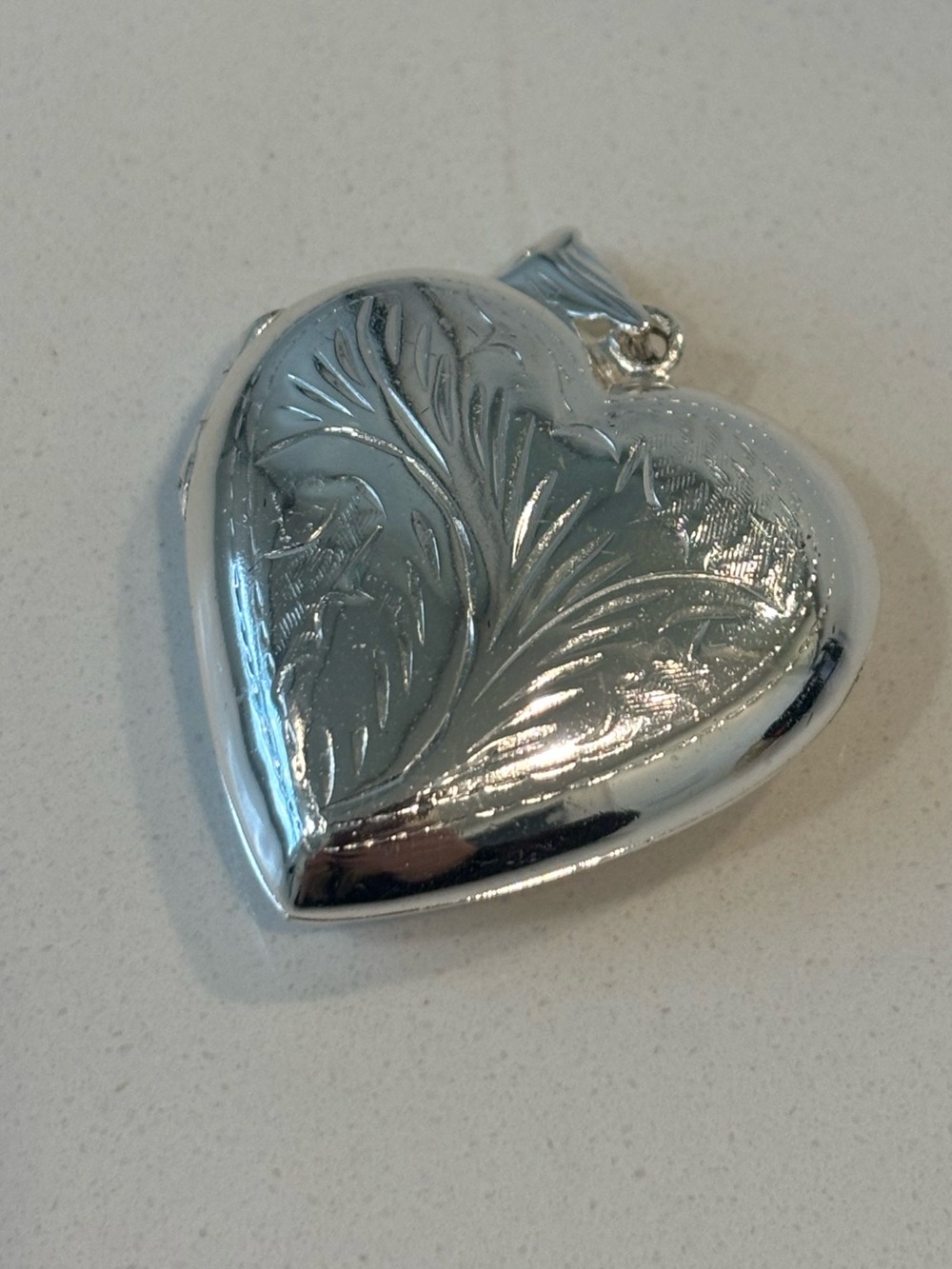 Vintage 925 Sterling Silver Locket Heart Pendant